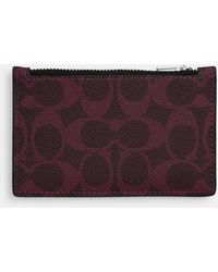 COACH - Zip Card Case - Lyst