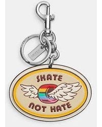 COACH - Skate Not Hate Bag Charm In Rainbow Signature Canvas - Lyst