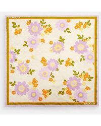 COACH - Signature Floral Print Silk Bandana - Lyst