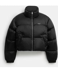 COACH - Short Cropped Puffer Jacket - Lyst
