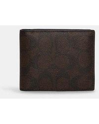 COACH - 3 In 1 Wallet In Blocked Signature Canvas - Lyst