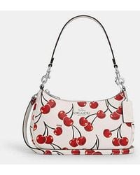 COACH - Teri Shoulder Bag With Cherry Print - Lyst