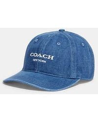 COACH - Denim-Baseballkappe - Lyst