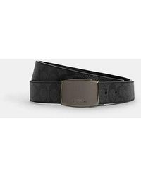 COACH - Plaque Buckle Cut To Size Reversible Belt, 38 Mm - Lyst