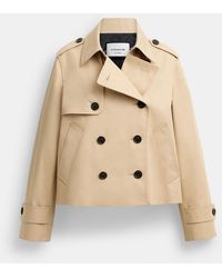 COACH Leather Trench | Lyst
