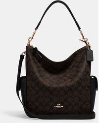 coach georgie saddle bag black