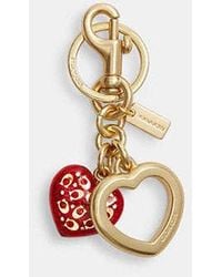 Coach heart bag charm cheap