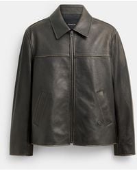 COACH - Loved Leather Jacket - Lyst