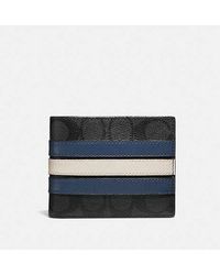 COACH - 3 In 1 Wallet With Varsity Stripe - Black | Leather - Lyst