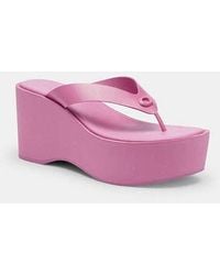 COACH - Sculpted C Platform Flip Flop - Lyst