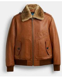 COACH - The Lil Nas X Drop Shearling Utility Bomber Jacket - Lyst