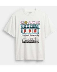 COACH - New York Collage Relaxed T-Shirt - Lyst