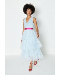 coast avienna print tier dress