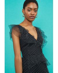 coast sara spot mesh dress