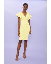 coast sadie feather trim dress blush