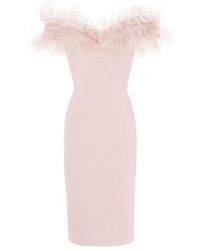 coast holly feather dress blush