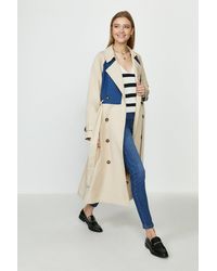 Coast Denim Fabric Mix Mac - Brown