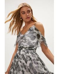 coast jagger tiered mesh dress