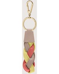 Coccinelle - Leather And Metal Key Ring Boheme - Lyst