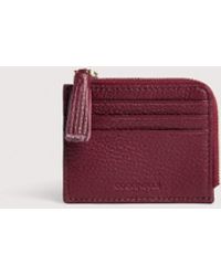 Coccinelle - Kartenetui Aus Genarbtem Leder Tassel - Lyst