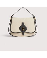 Coccinelle - Canvas And Micro Grained Leather Handbag Mavery Medium - Lyst