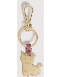 Coccinelle - Leather And Metal Key Ring Basic Metal - Lyst