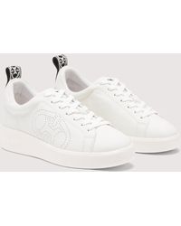 Coccinelle - Smooth Leather Sneakers Monogram Perforee Sneakers - Lyst