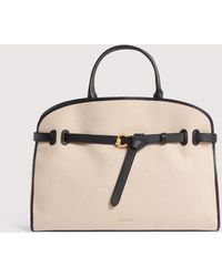 Coccinelle - Canvas And Micro Grained Leather Handbag Sabine Large - Lyst