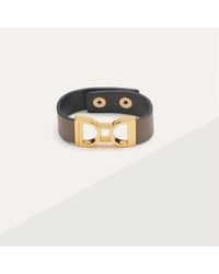 Coccinelle - Grained Leather Bracelet Arlettis Ribbon - Lyst