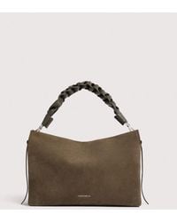 Coccinelle - Suede And Grained Leather Shoulder Bag Boheme Medium - Lyst