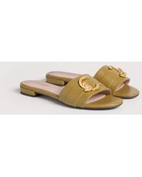 Coccinelle - Smooth Leather Low-Heeled Sandals C-Me Smooth - Lyst