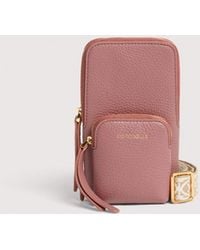 Coccinelle - Grained Leather Phone Holder Pixie Mini - Lyst