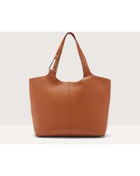 Coccinelle - Grained Leather Tote Bag Brume Large - Lyst