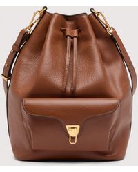 Coccinelle - Grained Leather Bucket Bag Beat Generation Large - Lyst