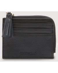 Coccinelle - Grainy Leather Card Holder Tassel Small - Lyst