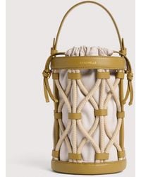 Coccinelle - Smooth Leather With Tubular Rope Detailing Bucket Bag Koi Small - Lyst