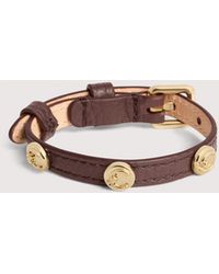 Coccinelle - Grained Leather Bracelet C-Me Studs - Lyst