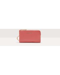 Coccinelle - Grained Leather Coin Purse Metallic Soft - Lyst