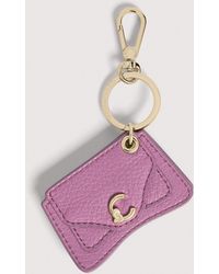 Coccinelle - Grained Leather Key Ring C-Me - Lyst