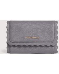 Coccinelle - Grained Leather Wallet Leather Lace Small - Lyst