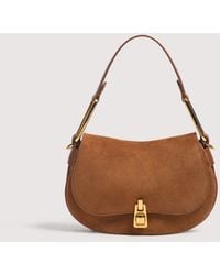 Coccinelle - Suede And Grained Leather Handbag Magie Suede Mini - Lyst