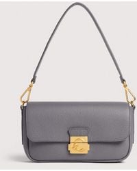 Coccinelle - Grained Leather Shoulder Bag C-Me Lock Medium - Lyst