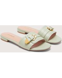 Coccinelle - Smooth Leather Low-Heeled Sandals Magalù Smooth - Lyst