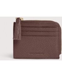 Coccinelle - Grainy Leather Card Holder Tassel Small - Lyst