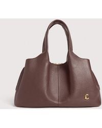 Coccinelle - Grained Leather Handbag Nell Medium - Lyst
