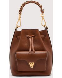 Coccinelle - Grained Leather Bucket Bag Beat Generation Small - Lyst
