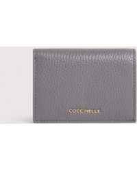 Coccinelle - Grained Leather Wallet Metallic Small - Lyst