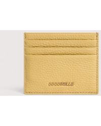 Coccinelle - Grainy Leather Card Holder Metallic Small - Lyst