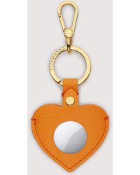 Coccinelle - Leather And Metal Airtag Case Airtag Charm - Lyst