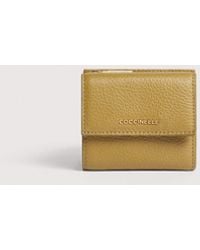 Coccinelle - Small Grained Leather Wallet Metallic Small - Lyst